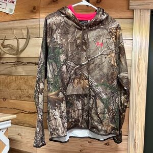 Under Armour Pink & Camo ColdGear Hoodie